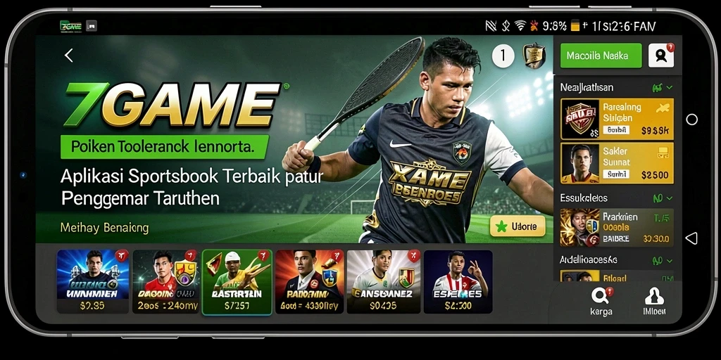 Tampilan gameplay 7GAME saat bertaruh pada olahraga favorit.