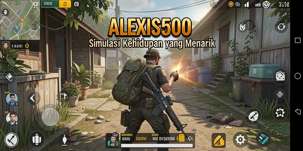 Tampilan menarik dari gameplay ALEXIS500 yang penuh warna.