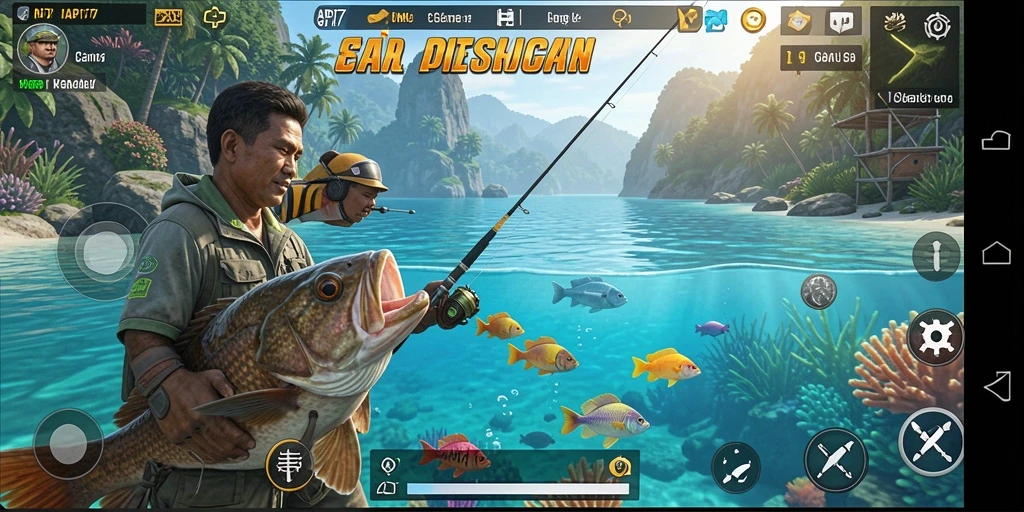 Screenshot API77 menampilkan pengalaman memancing yang mendebarkan.