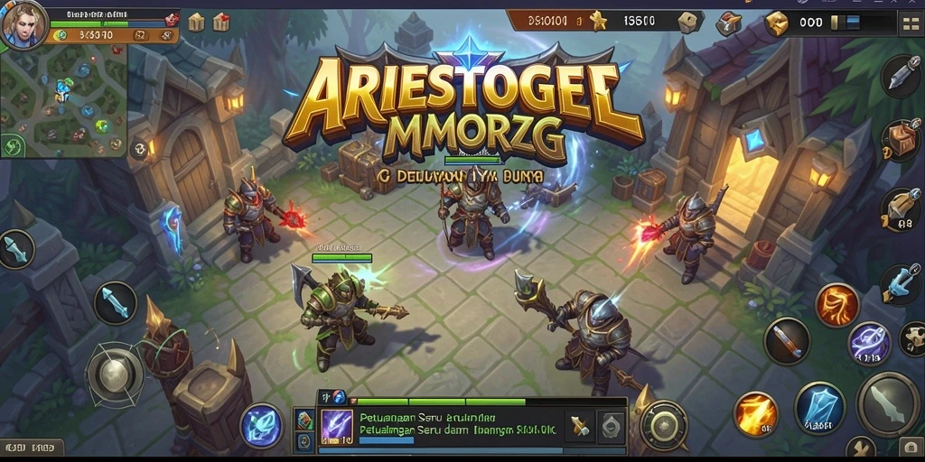 Tampilan seru gameplay ARIESTOGEL dalam petualangan MMORPG.