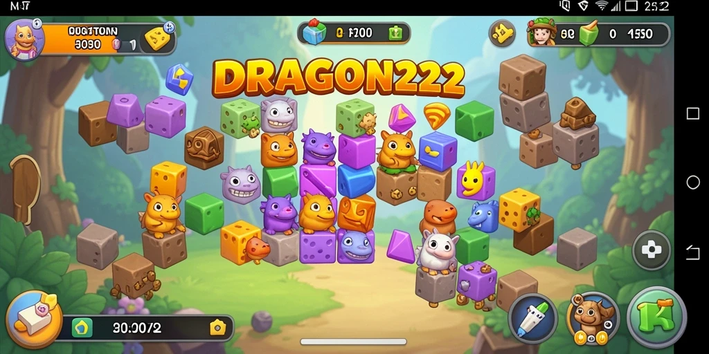 Tampilan gameplay seru di DRAGON222 dengan tantangan puzzle menarik.