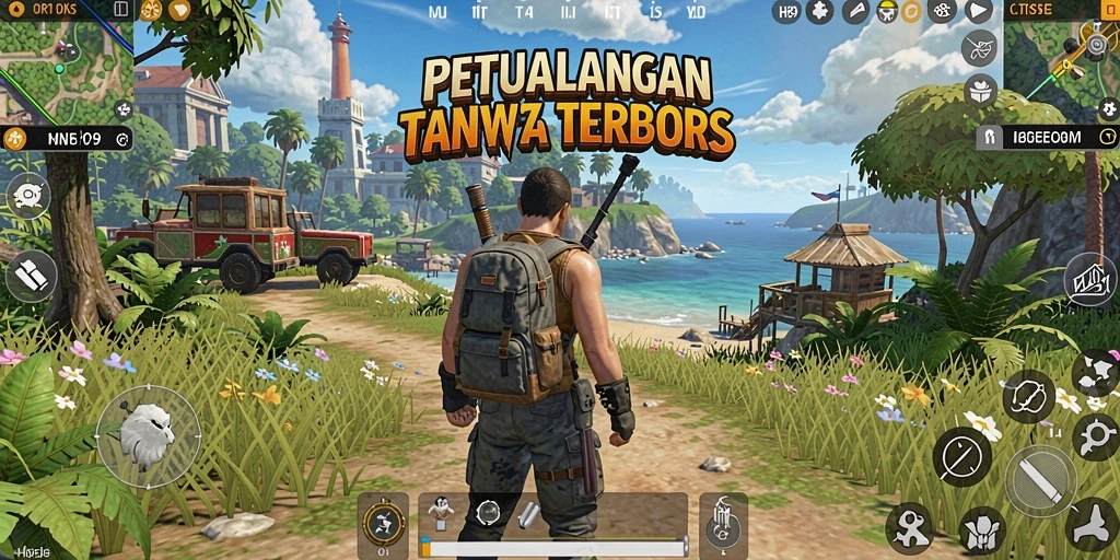 Tangkapan layar menampilkan gameplay H89 di dunia terbuka yang luas.