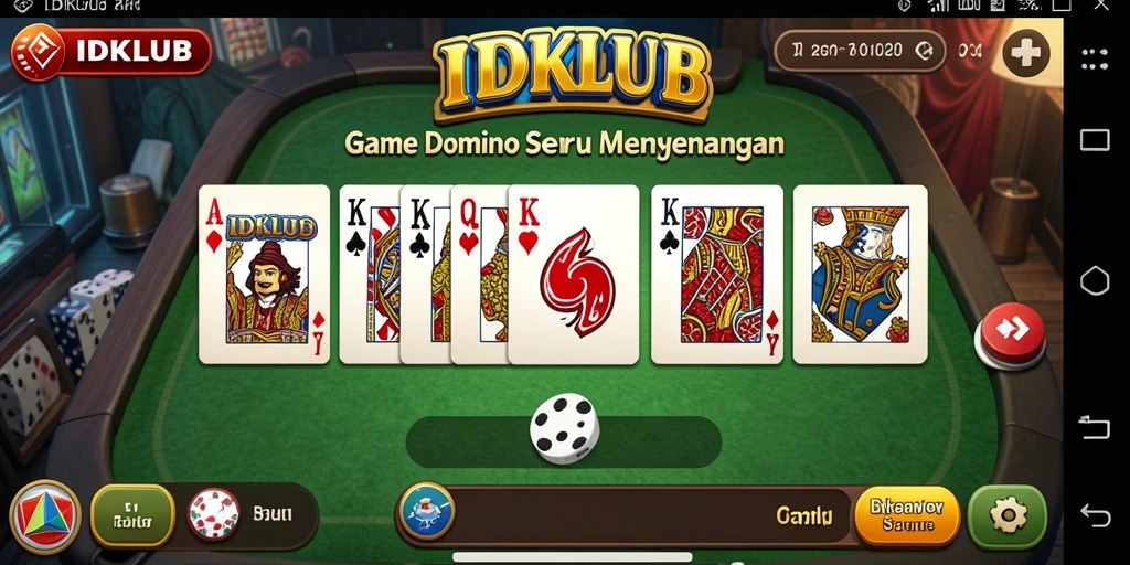 Tampilan gameplay seru IDKLUB dalam permainan Domino.