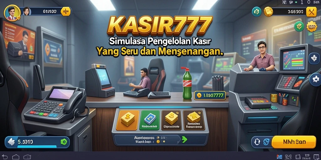 Tampilan gameplay KASIR777 yang menunjukkan aktivitas kasir yang seru.
