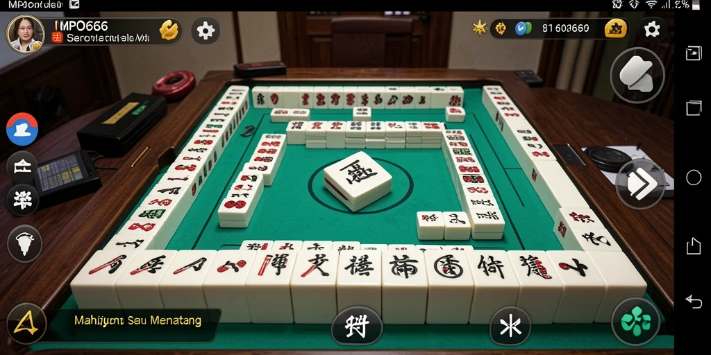 Tampilan gameplay MPO666 yang seru dan mengasyikan saat bermain Mahjong.