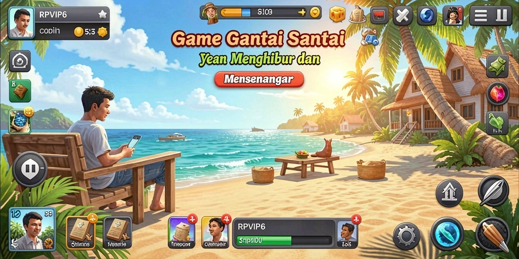 Tampilan gameplay RPVIP6 yang menyenangkan dan penuh warna.
