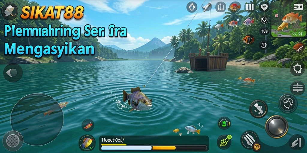 Tampilan gameplay SIKAT88 dengan aksi memancing yang seru.