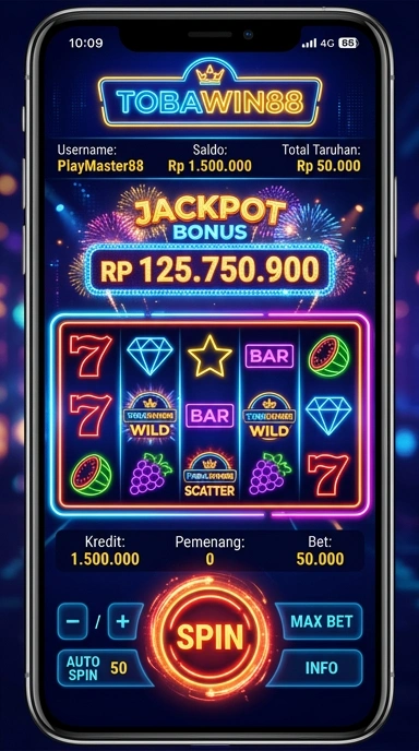 Tampilan layar utama aplikasi tobawin88 yang informatif.